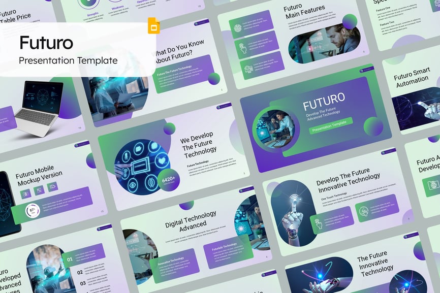 未来区块链PPT模版 (PPTX)