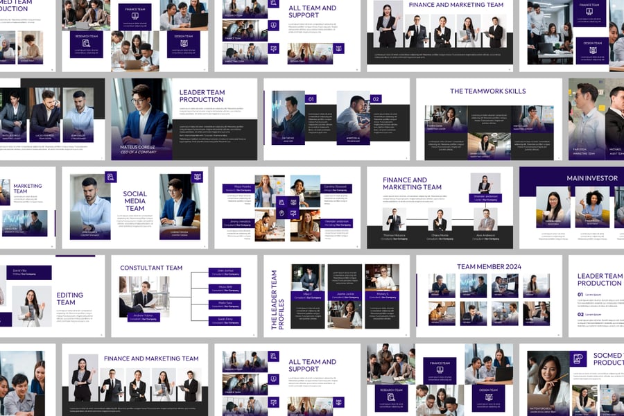 团队架构PPT模版 (PPTX)