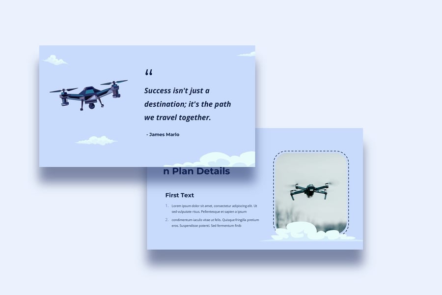 无人机 技术介绍PPT模板 (PPT,PPTX)