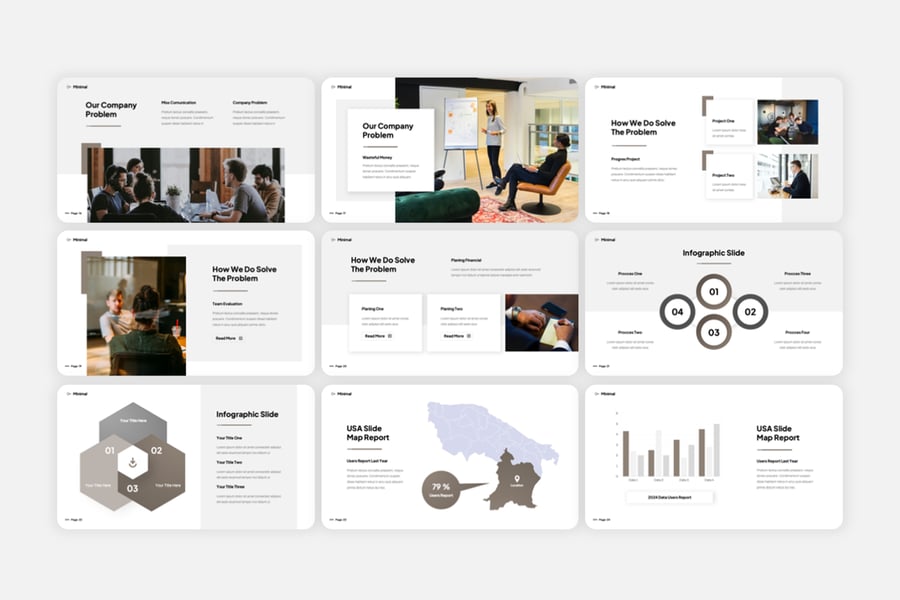 极简主义宣传演讲稿 PPT模板 (PPTX)
