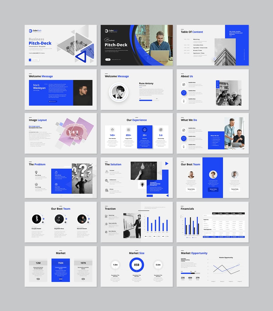 极简主义企业或业务介绍PPT模板 (PPTX)