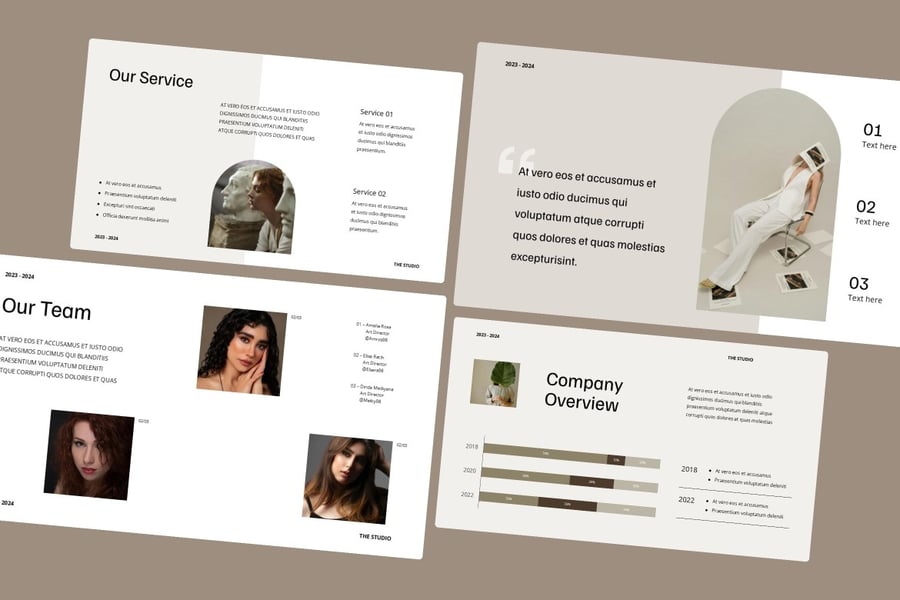 创意工作室宣传材料PPT模板 (PPTX)