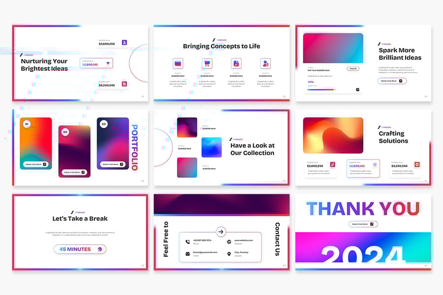 灯泡多用途演示PPT模板 (PPTX)
