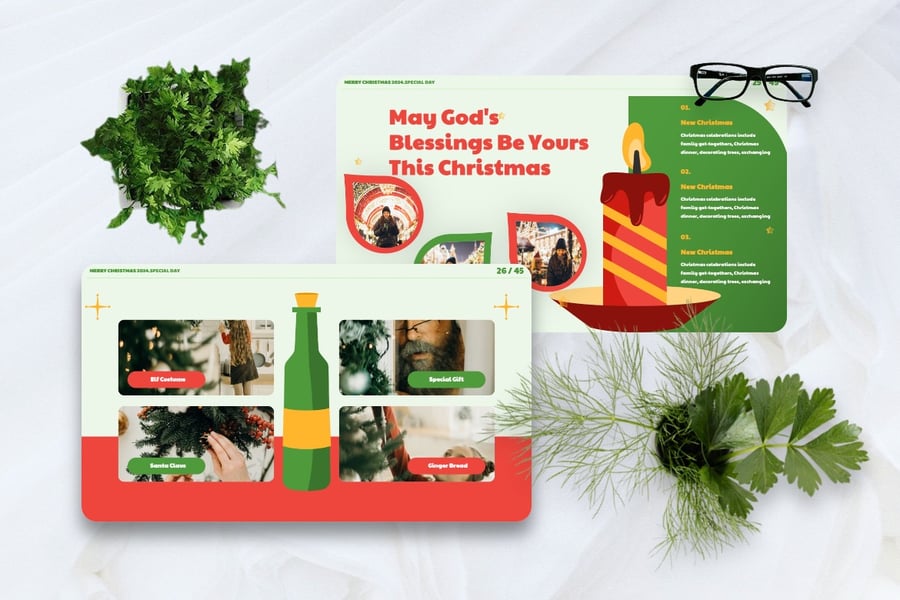 圣诞宣传PPT模板  (PPTX)