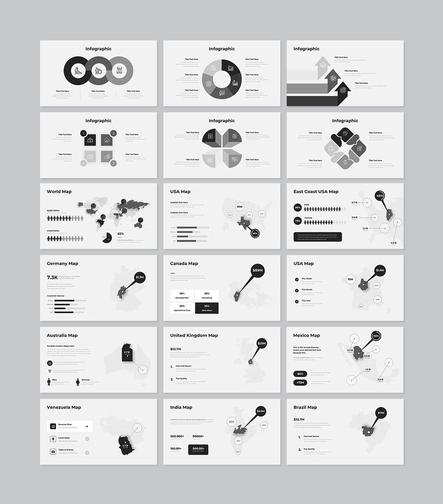 简约现代的极简主义 PPT模板 (PPTX)