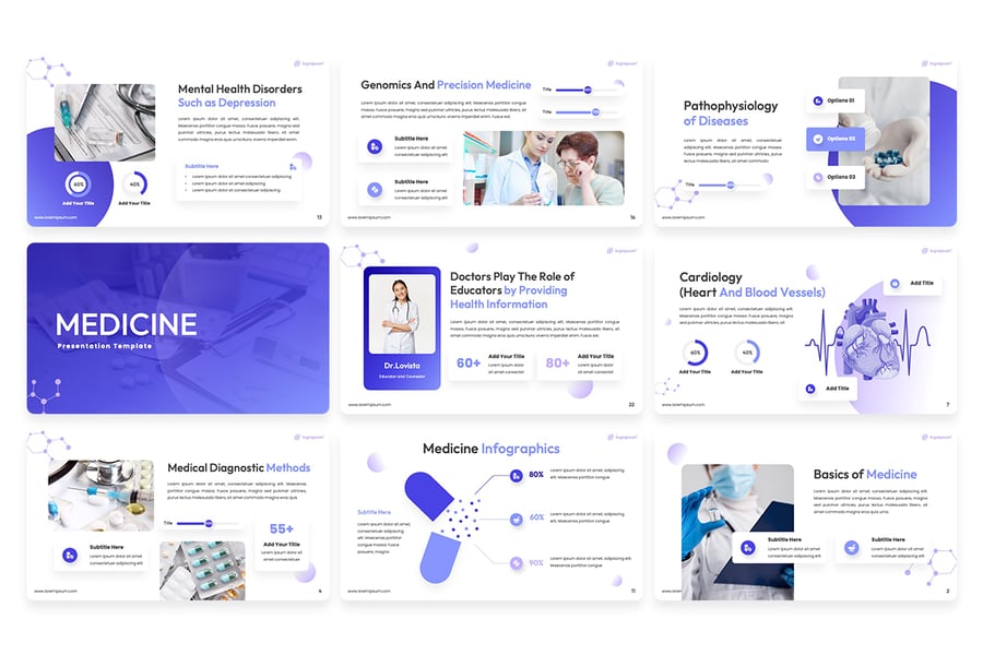 医疗健康PPT模板 (PPTX)