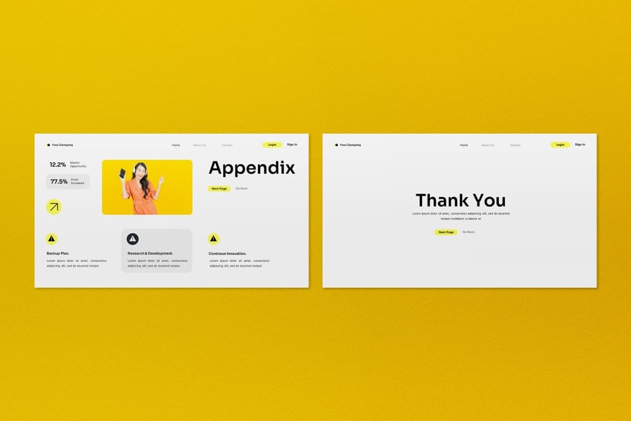 白色现代投资者宣传材料PPT模板 (PPT)