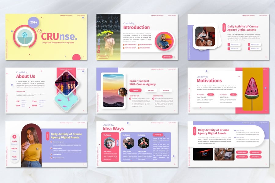 创意数字PPT模版 (PPTX)