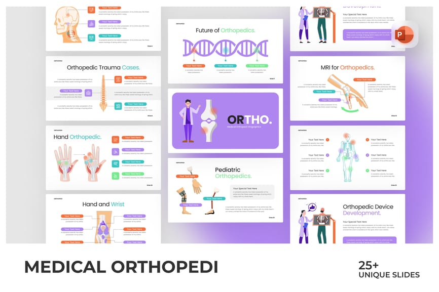 骨科医疗 PPT模板 (PPTX)