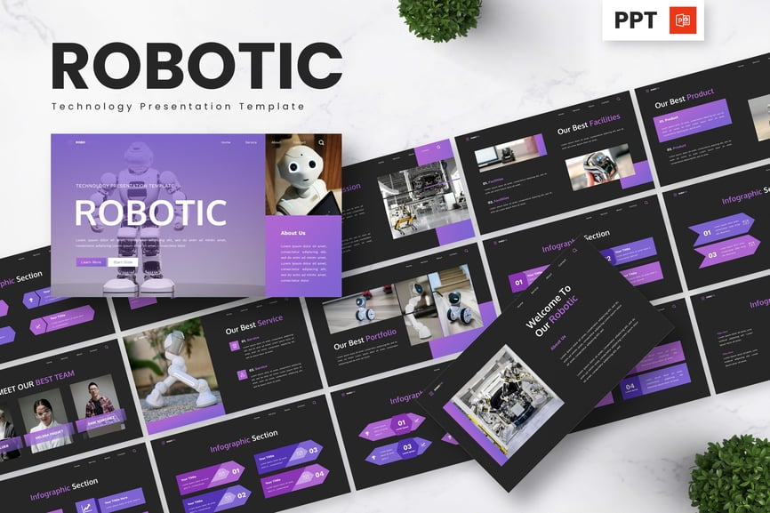 技术介绍 PPT模板 (PPTX)