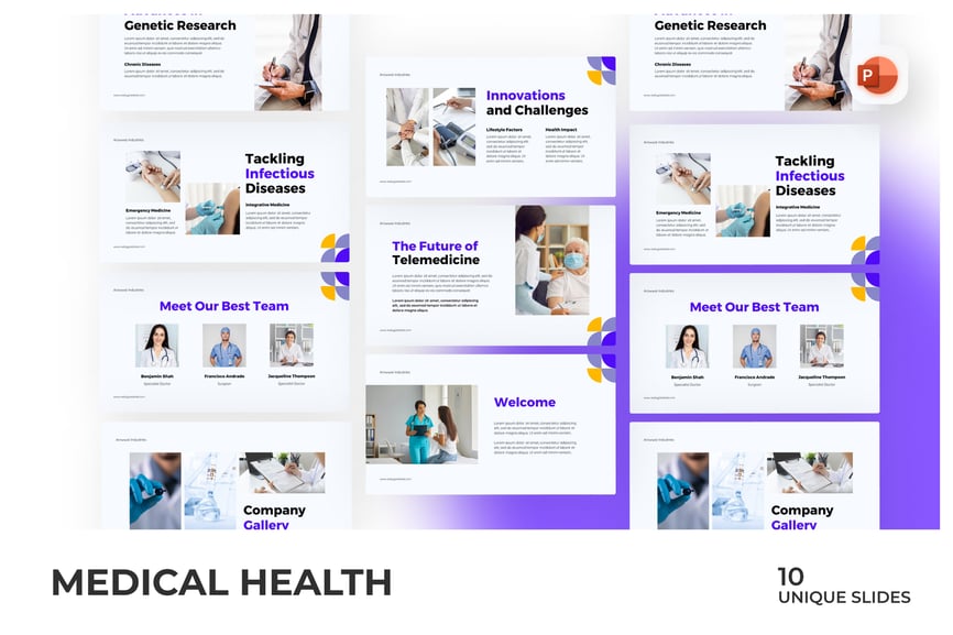 医疗健康  PPT模板 (PPTX)