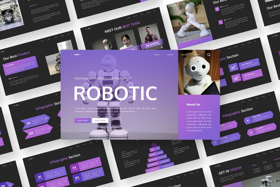 技术介绍 PPT模板 (PPTX)