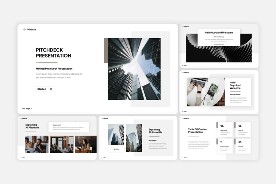 极简主义宣传演讲稿 PPT模板 (PPTX)