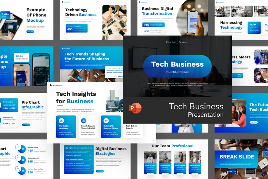 科技业务PPT模版 (PPTX)