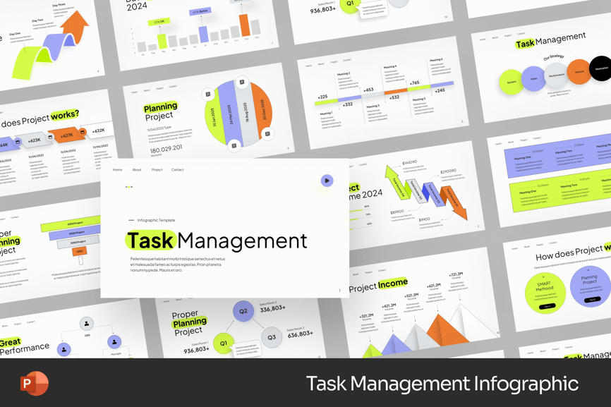 任务管理PPT模板 (PPTX)