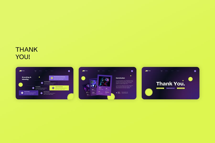 黄紫色现代创意商业机构PPT模板 (PPTX,PPT)