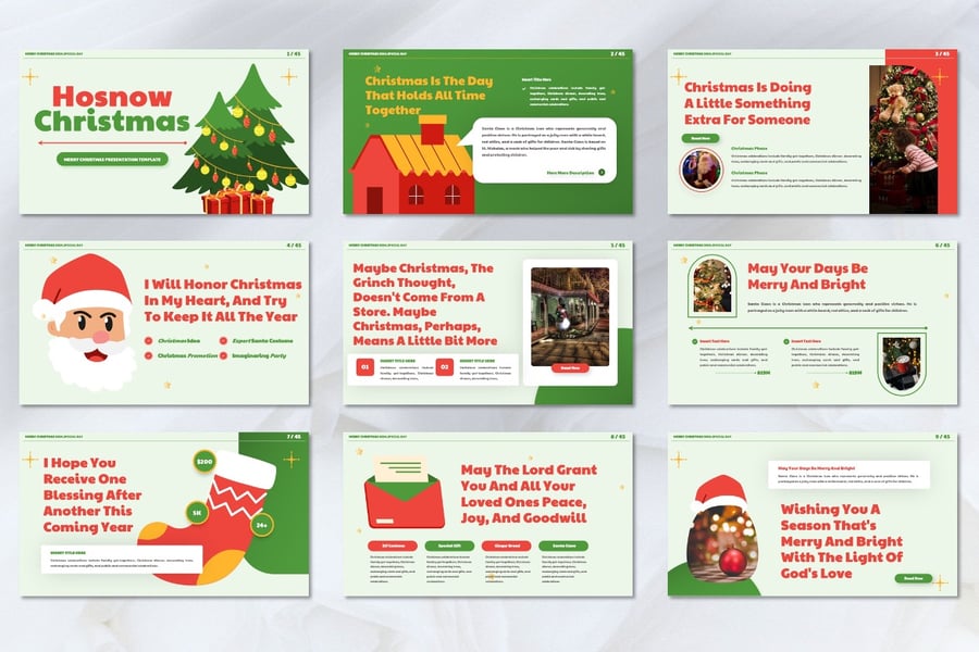 圣诞宣传PPT模板  (PPTX)