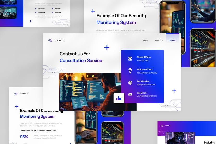 网络网络安全 PPT模板 (PPTX)