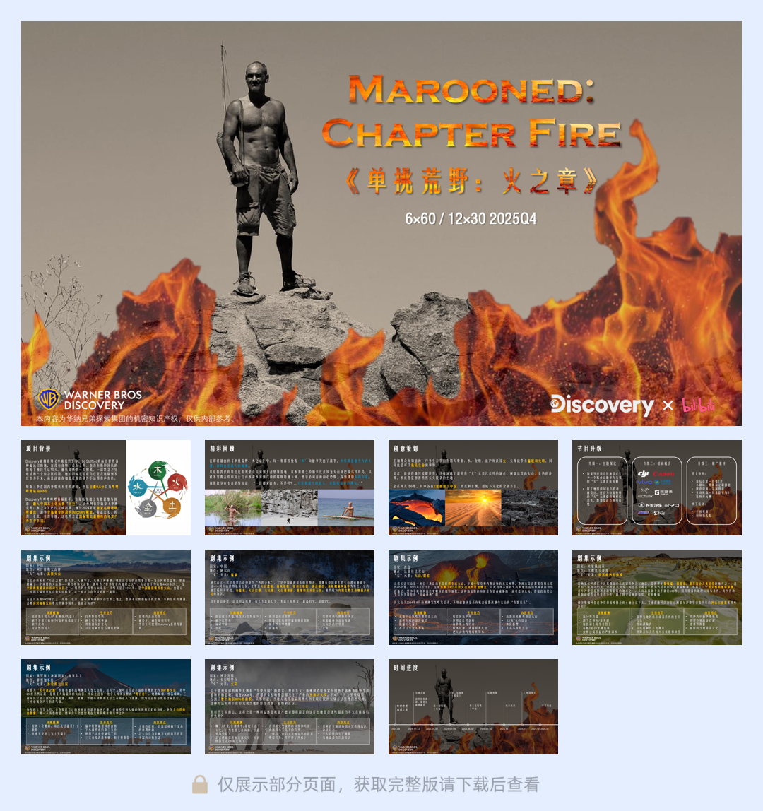 2025哔哩哔哩纪录片《单挑荒野：火之章》招商通案.pdf