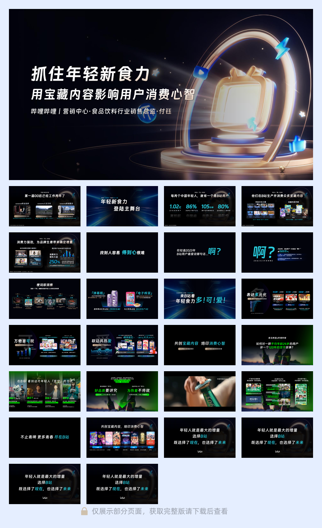 哔哩哔哩抓住年轻轻食力,用宝藏内容影响用户消费.pdf