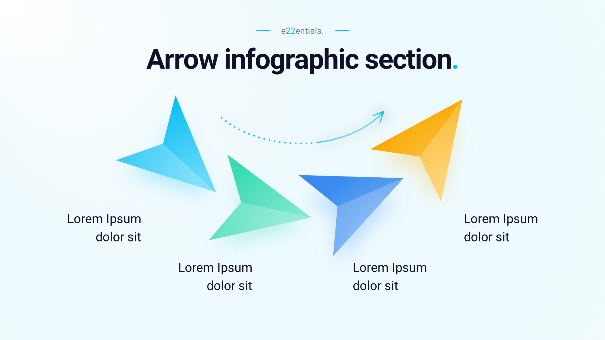 箭头信息图示PPT模板
