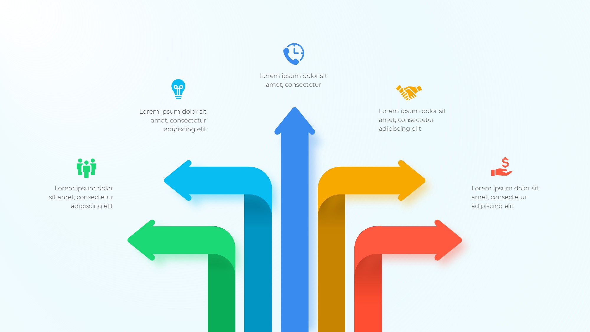箭头信息图示PPT模板