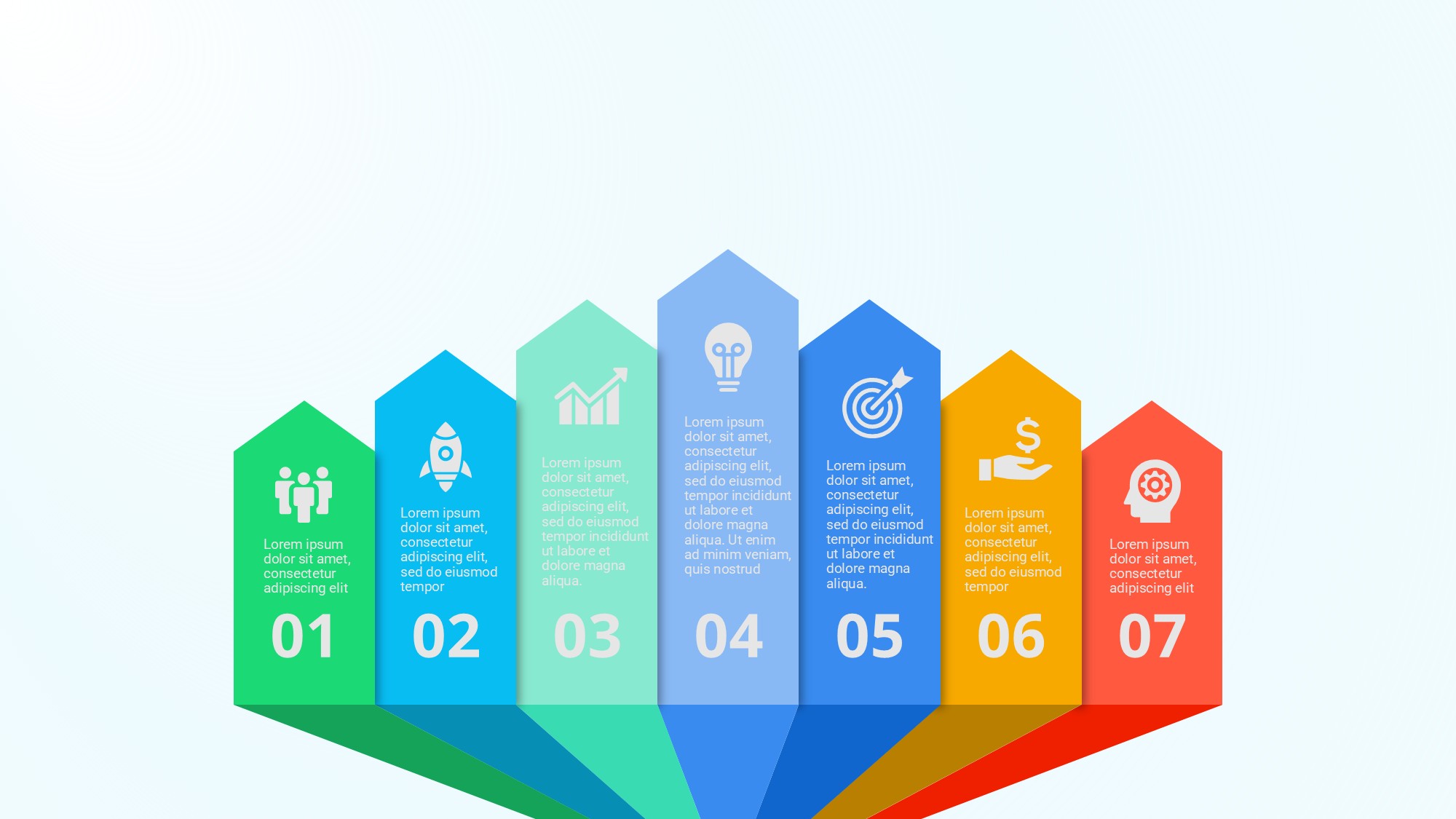 箭头信息图示PPT模板