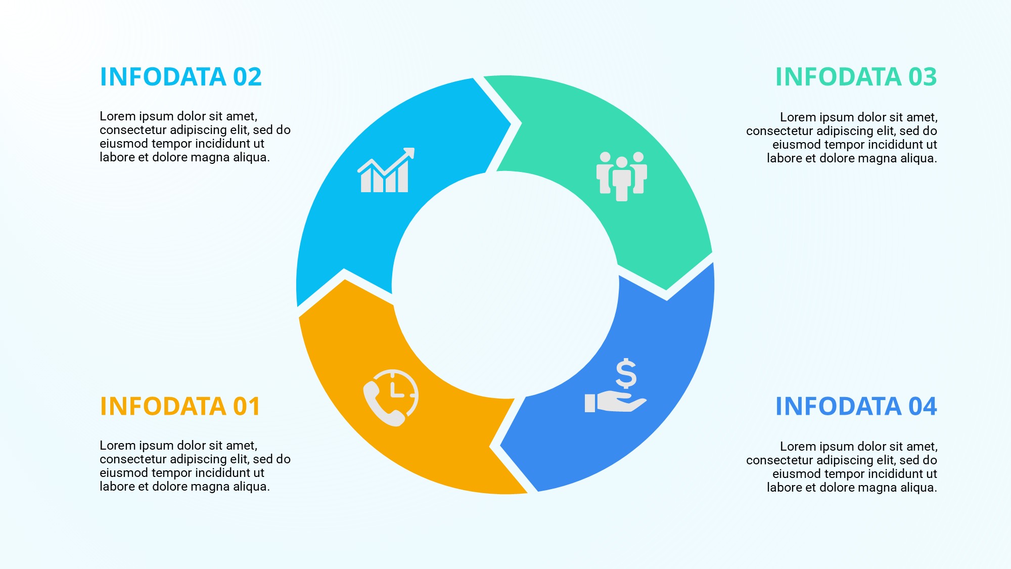 箭头信息图示PPT模板