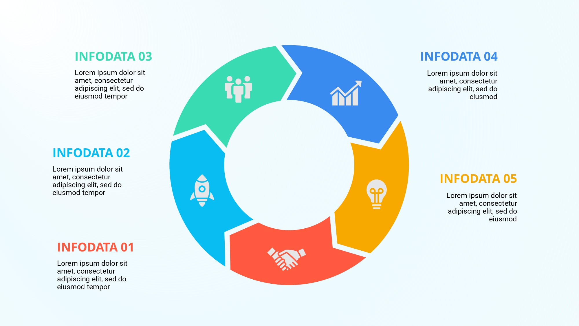 箭头信息图示PPT模板