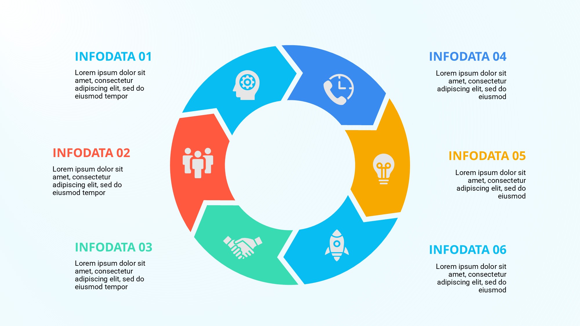 箭头信息图示PPT模板