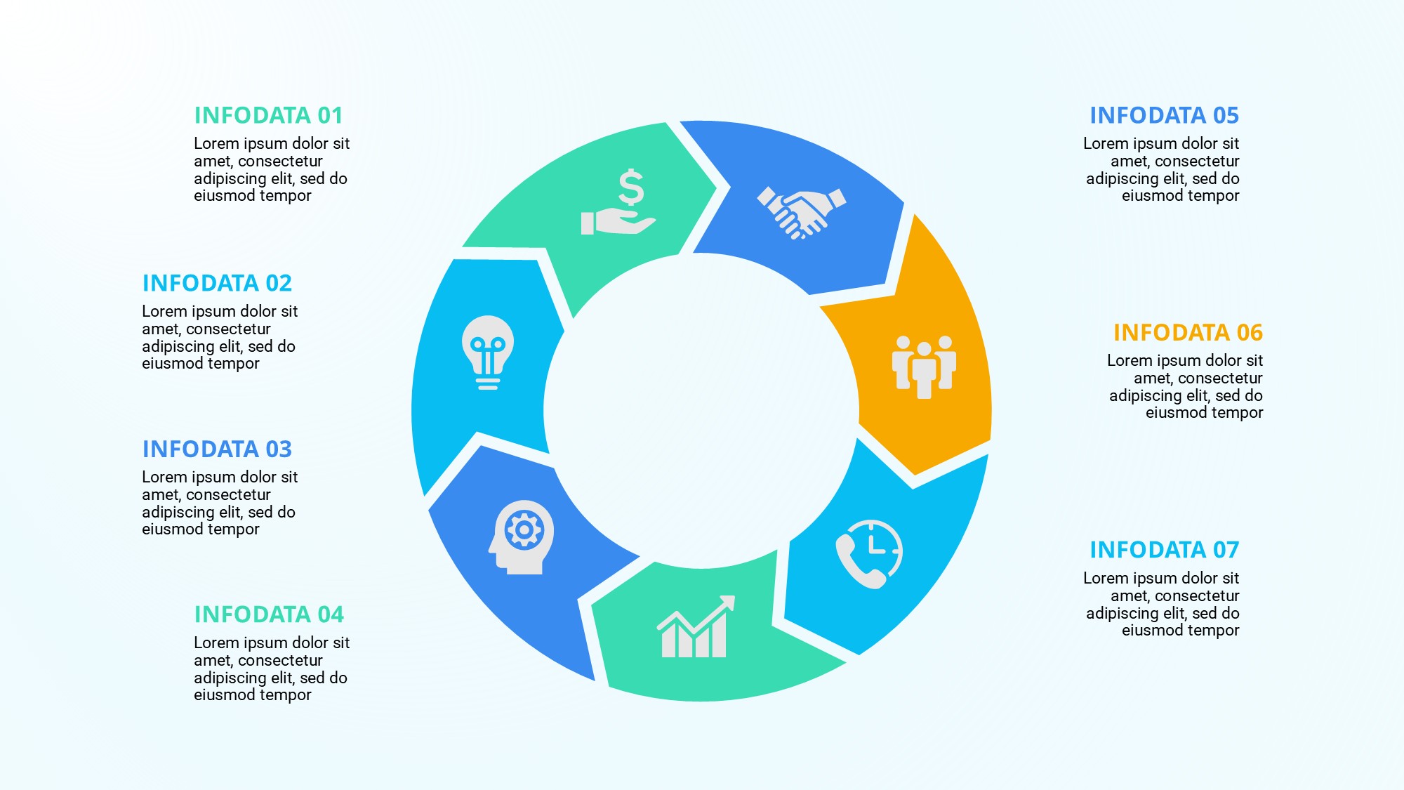 箭头信息图示PPT模板