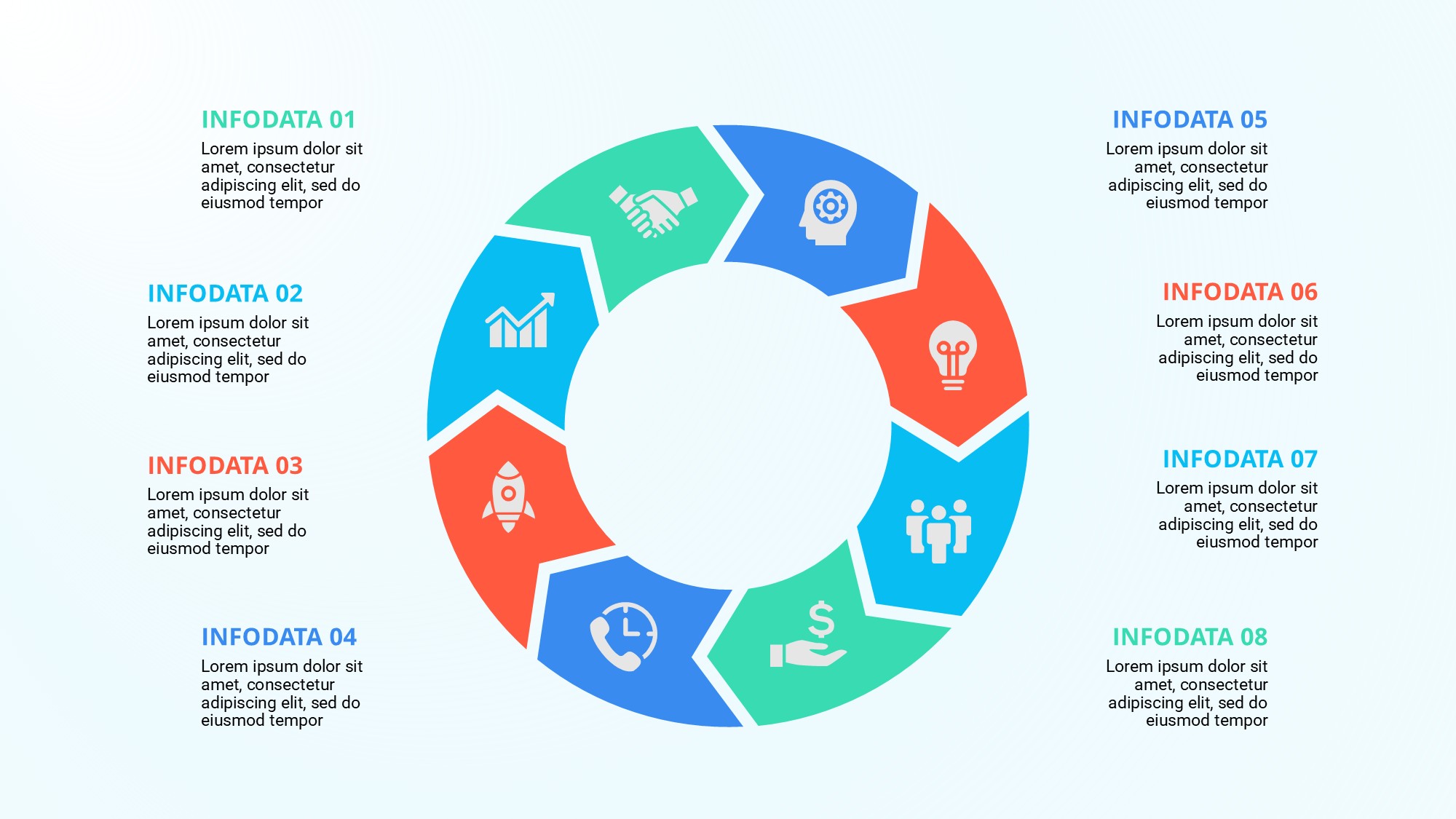 箭头信息图示PPT模板