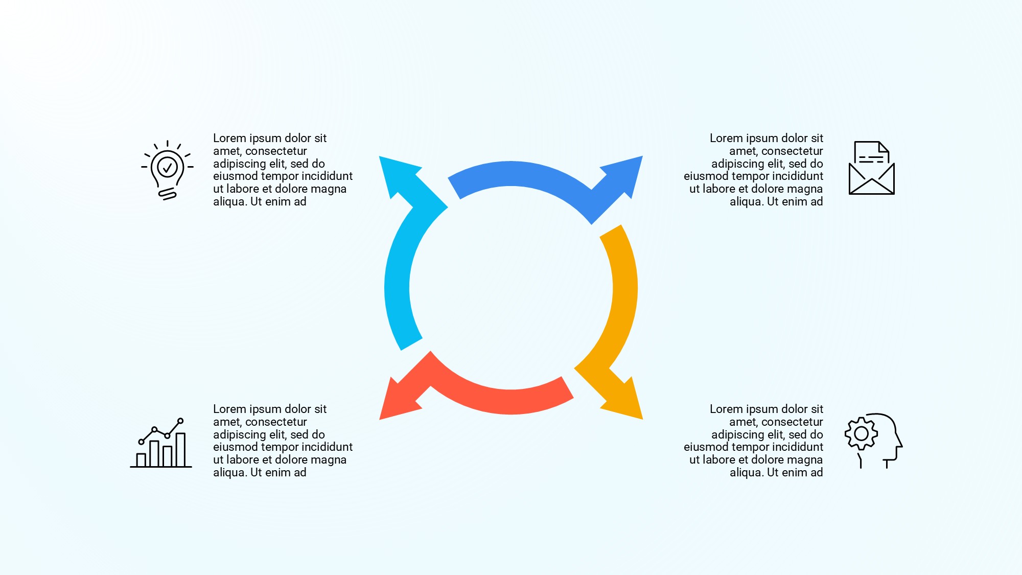箭头信息图示PPT模板