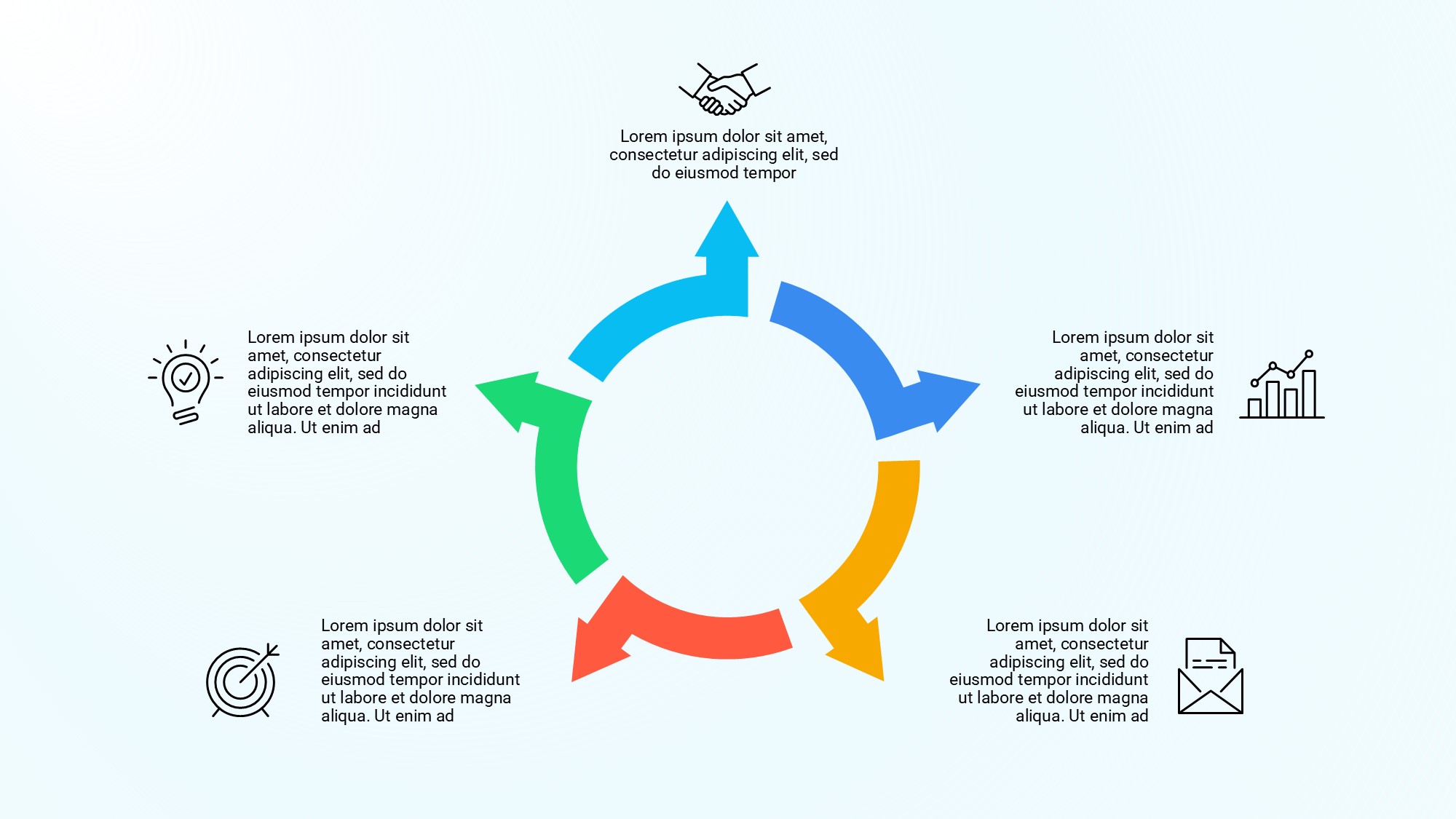 箭头信息图示PPT模板