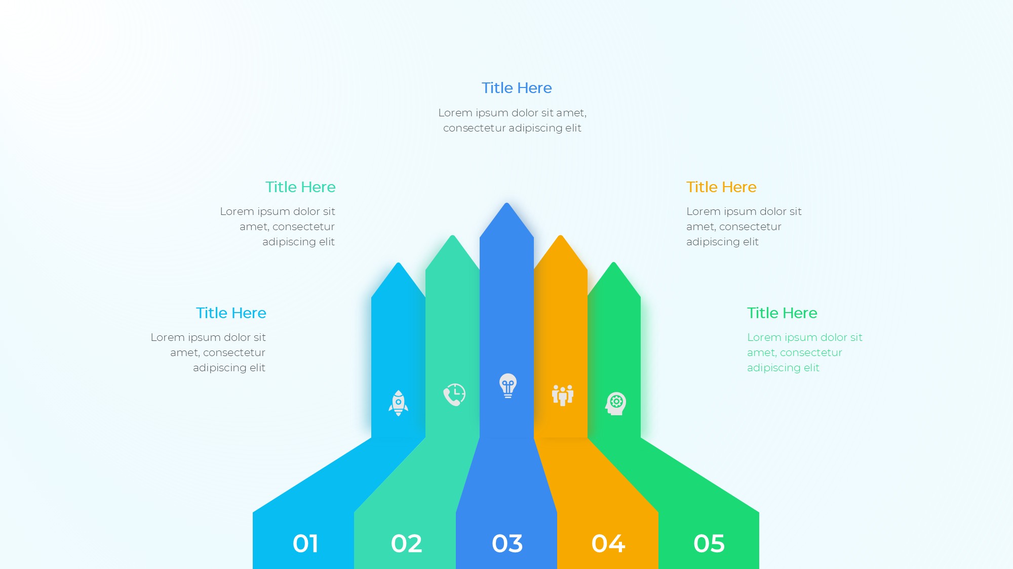 箭头信息图示PPT模板