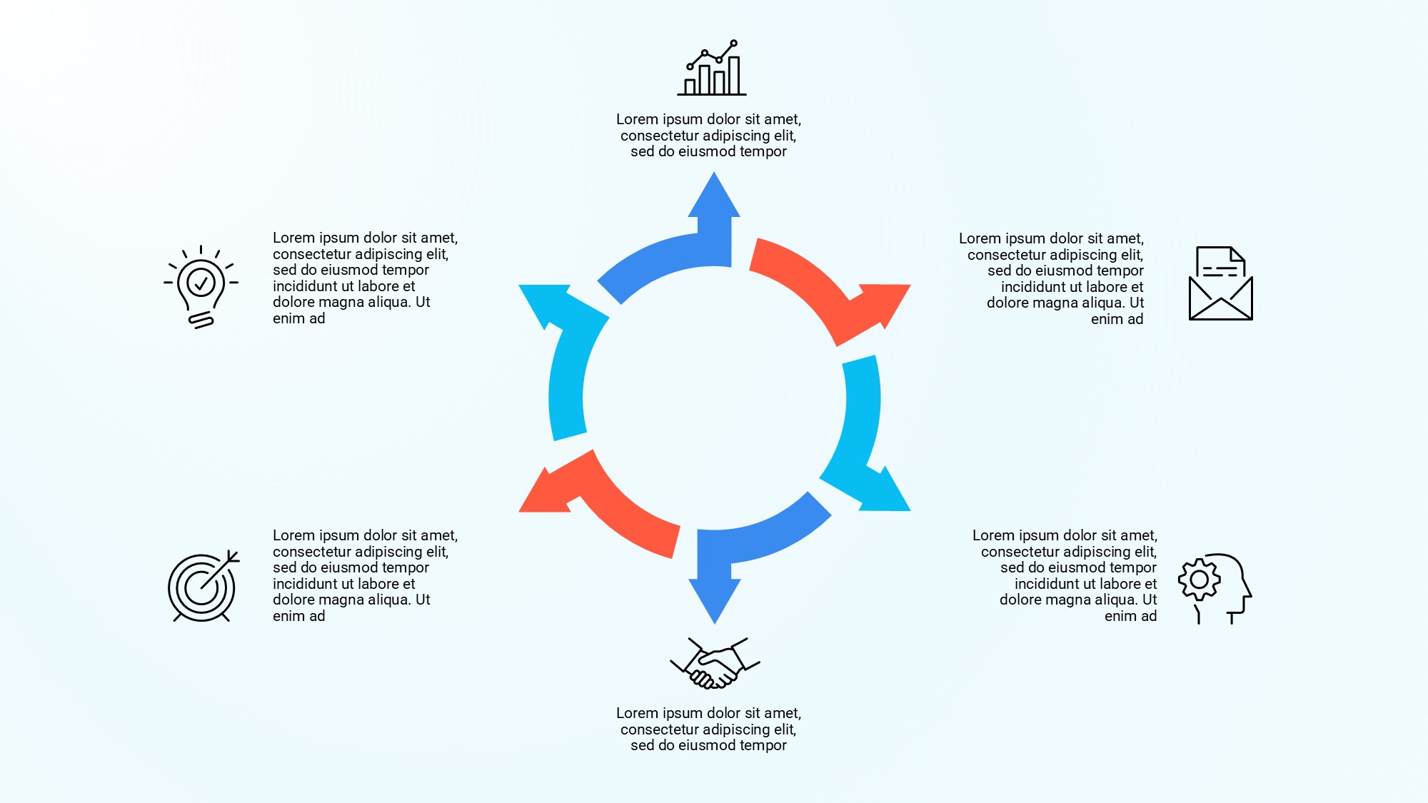 箭头信息图示PPT模板