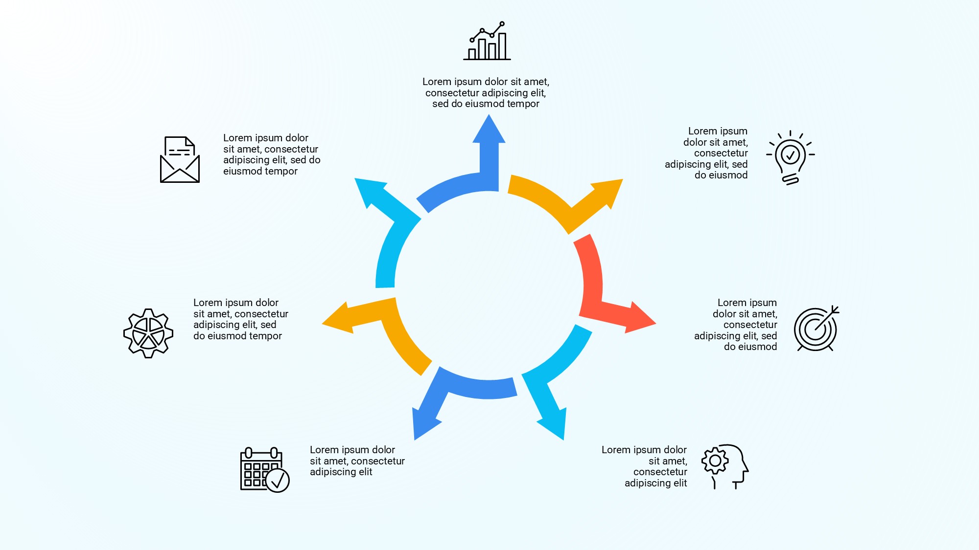箭头信息图示PPT模板