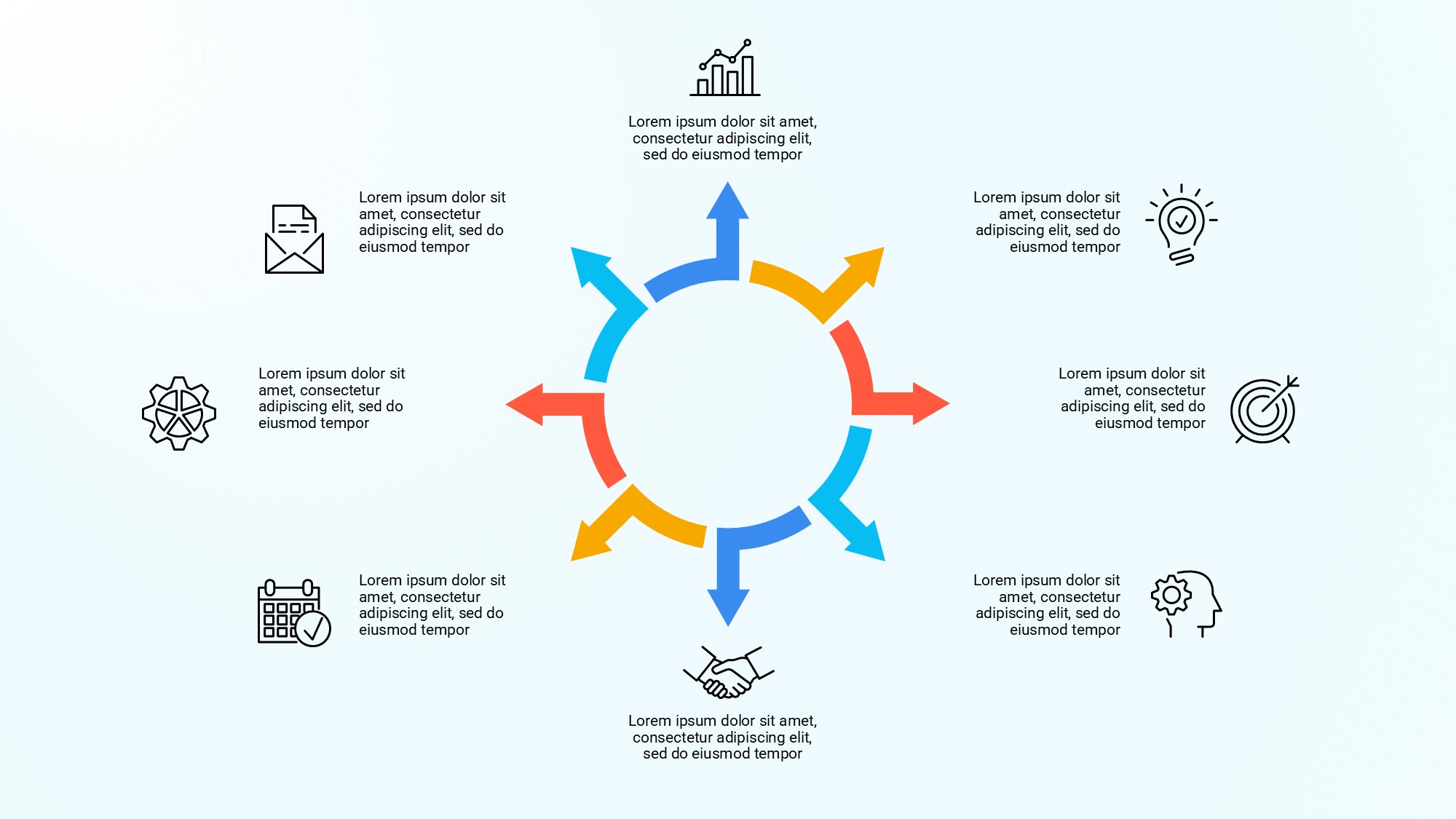 箭头信息图示PPT模板