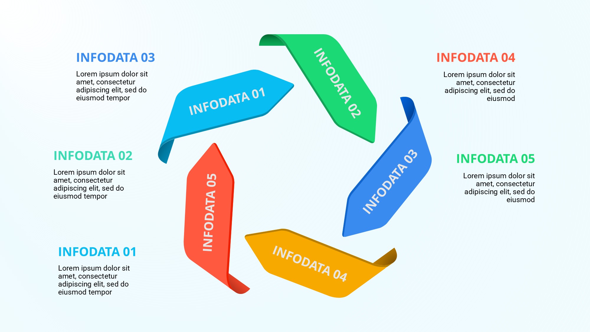 箭头信息图示PPT模板