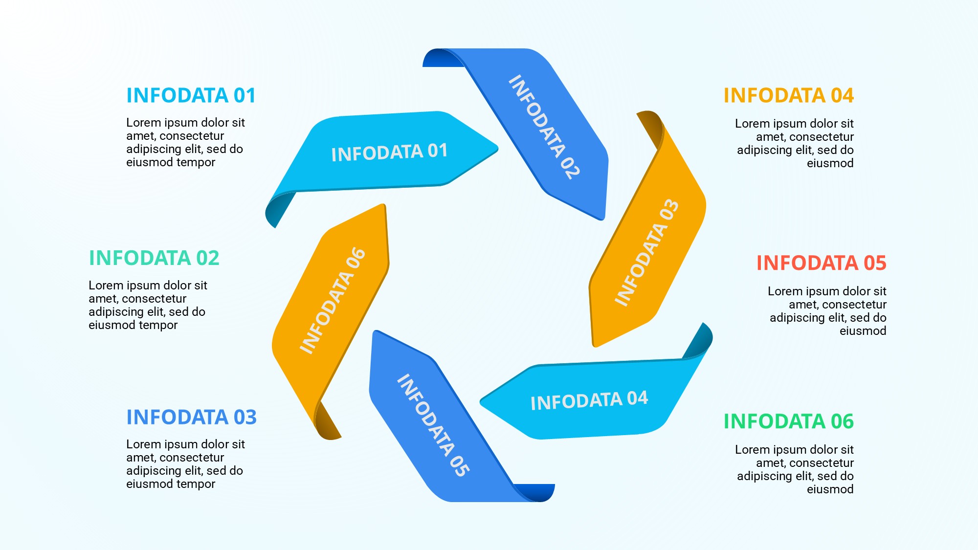 箭头信息图示PPT模板