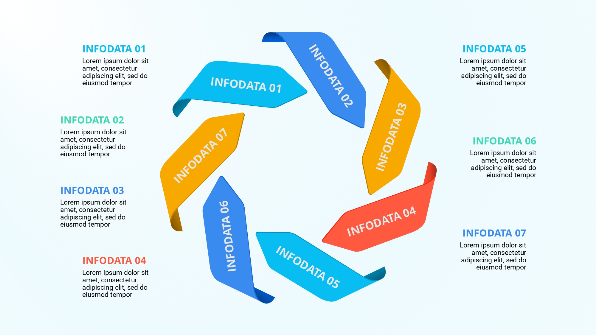 箭头信息图示PPT模板