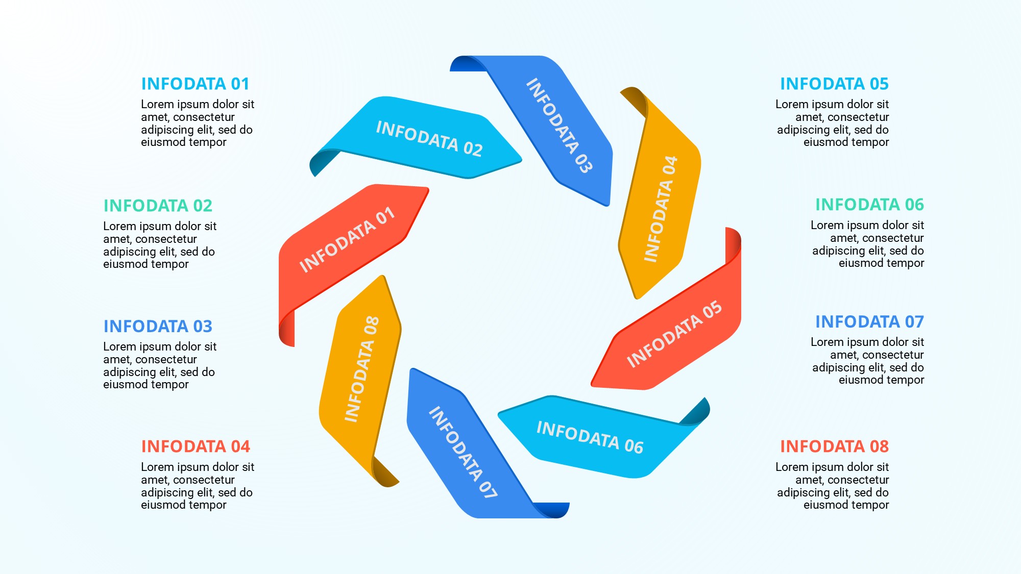 箭头信息图示PPT模板