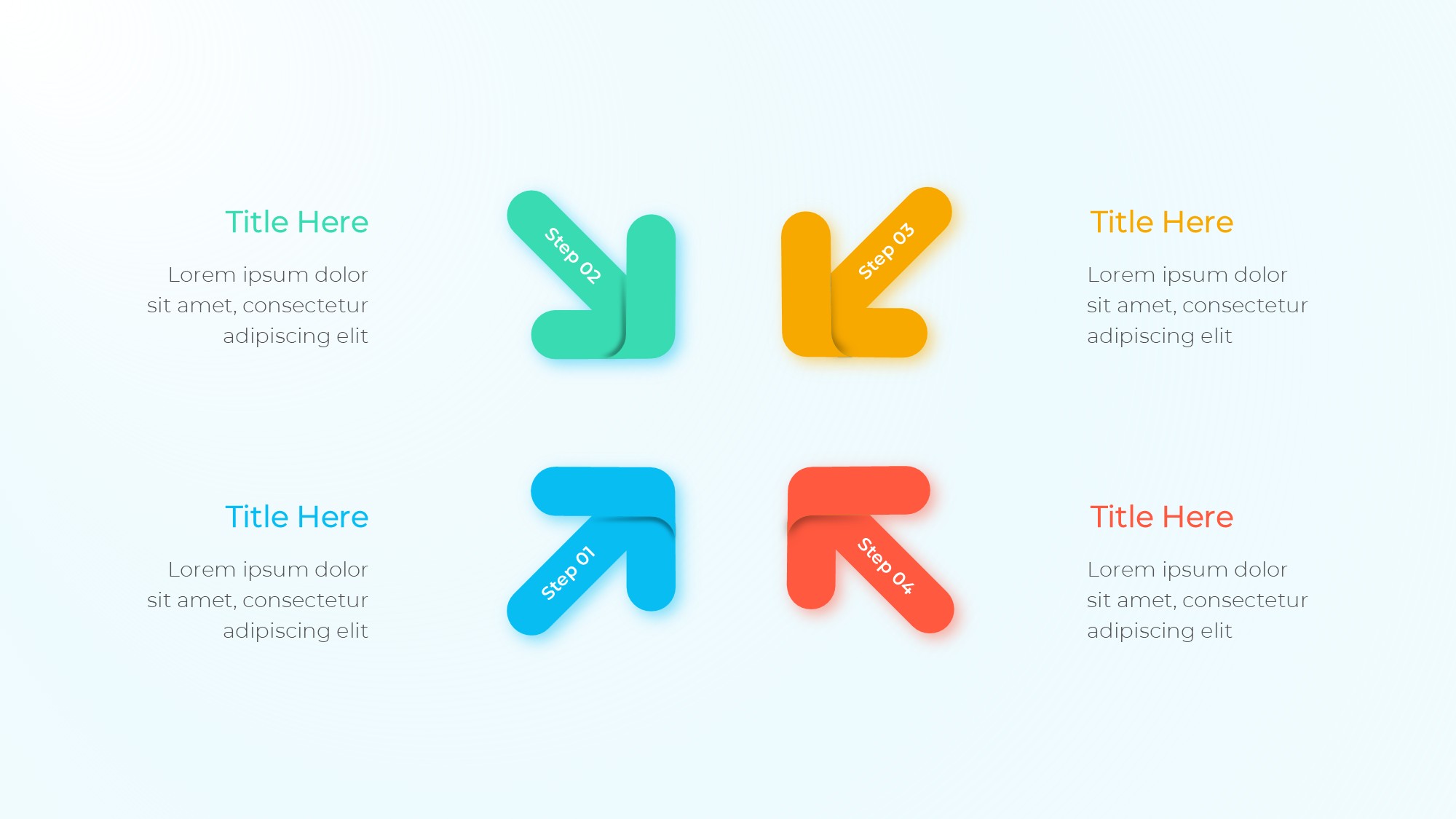 箭头信息图示PPT模板