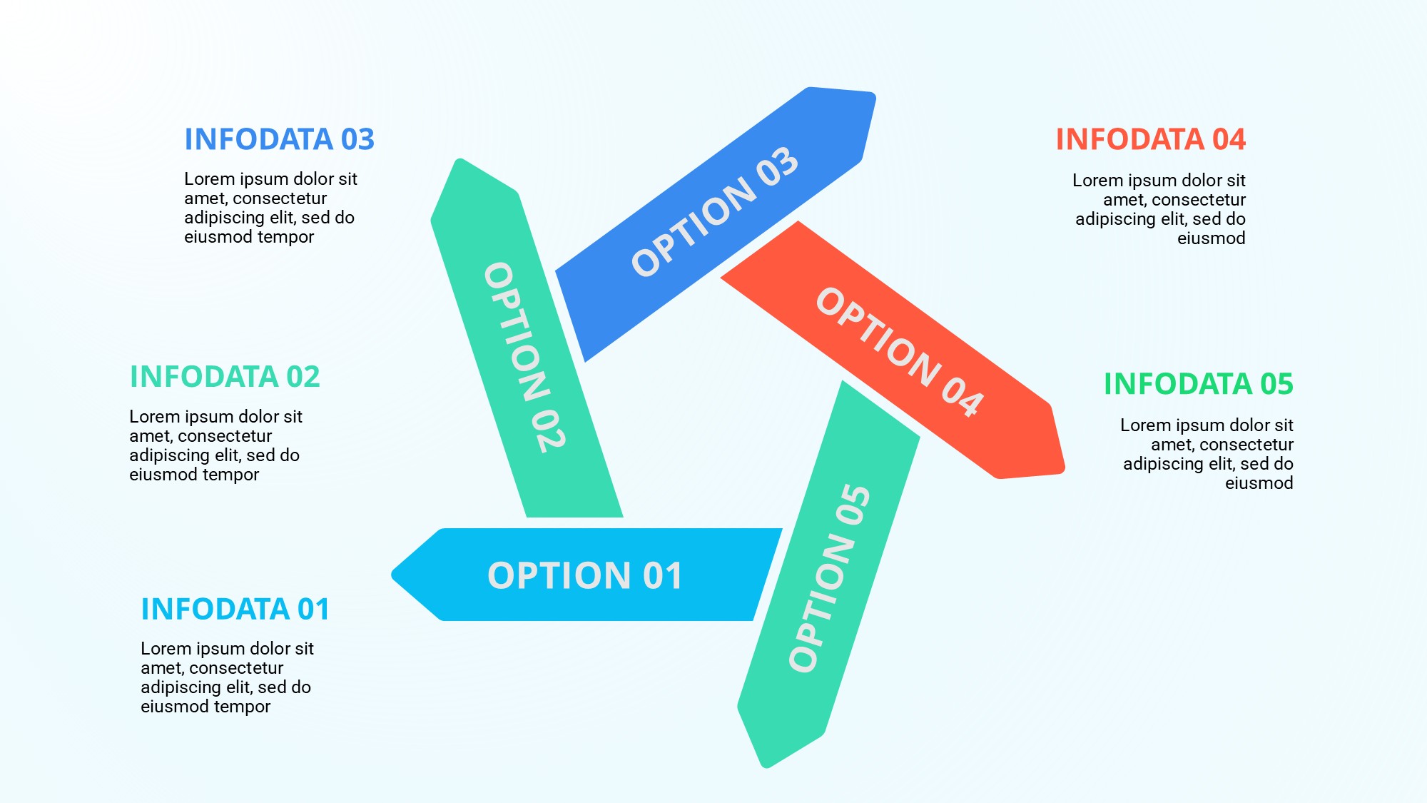 箭头信息图示PPT模板