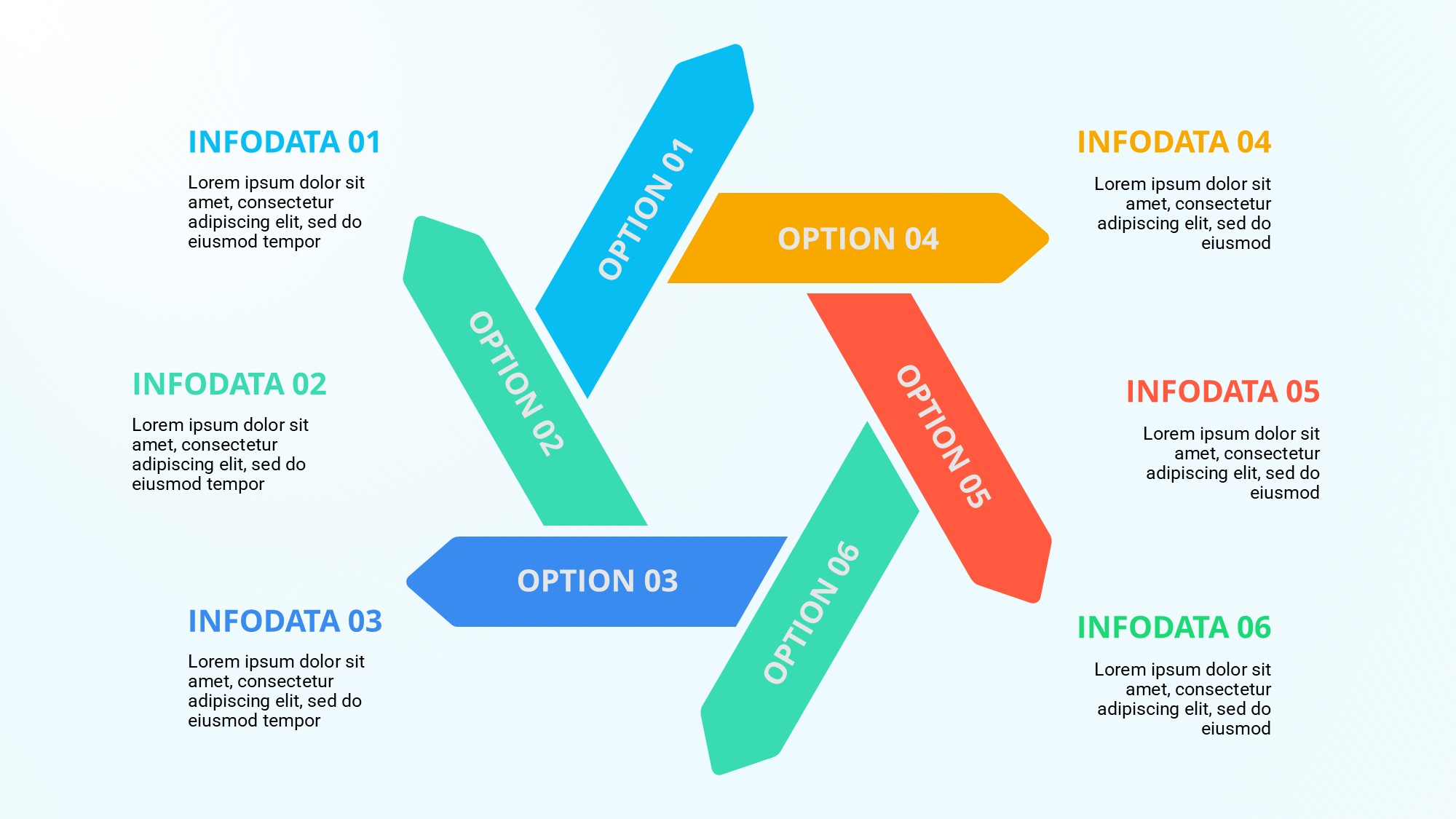 箭头信息图示PPT模板