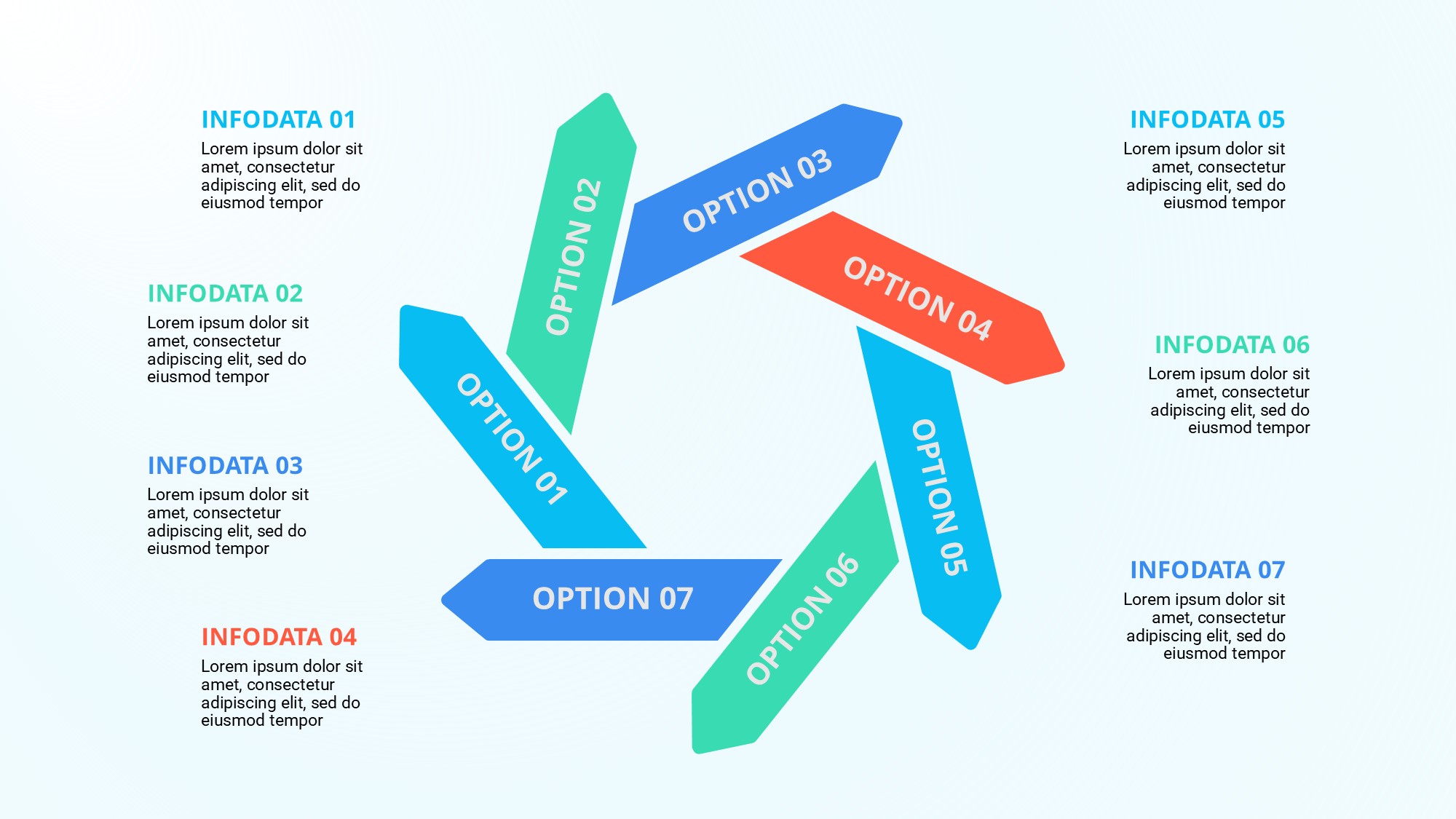 箭头信息图示PPT模板
