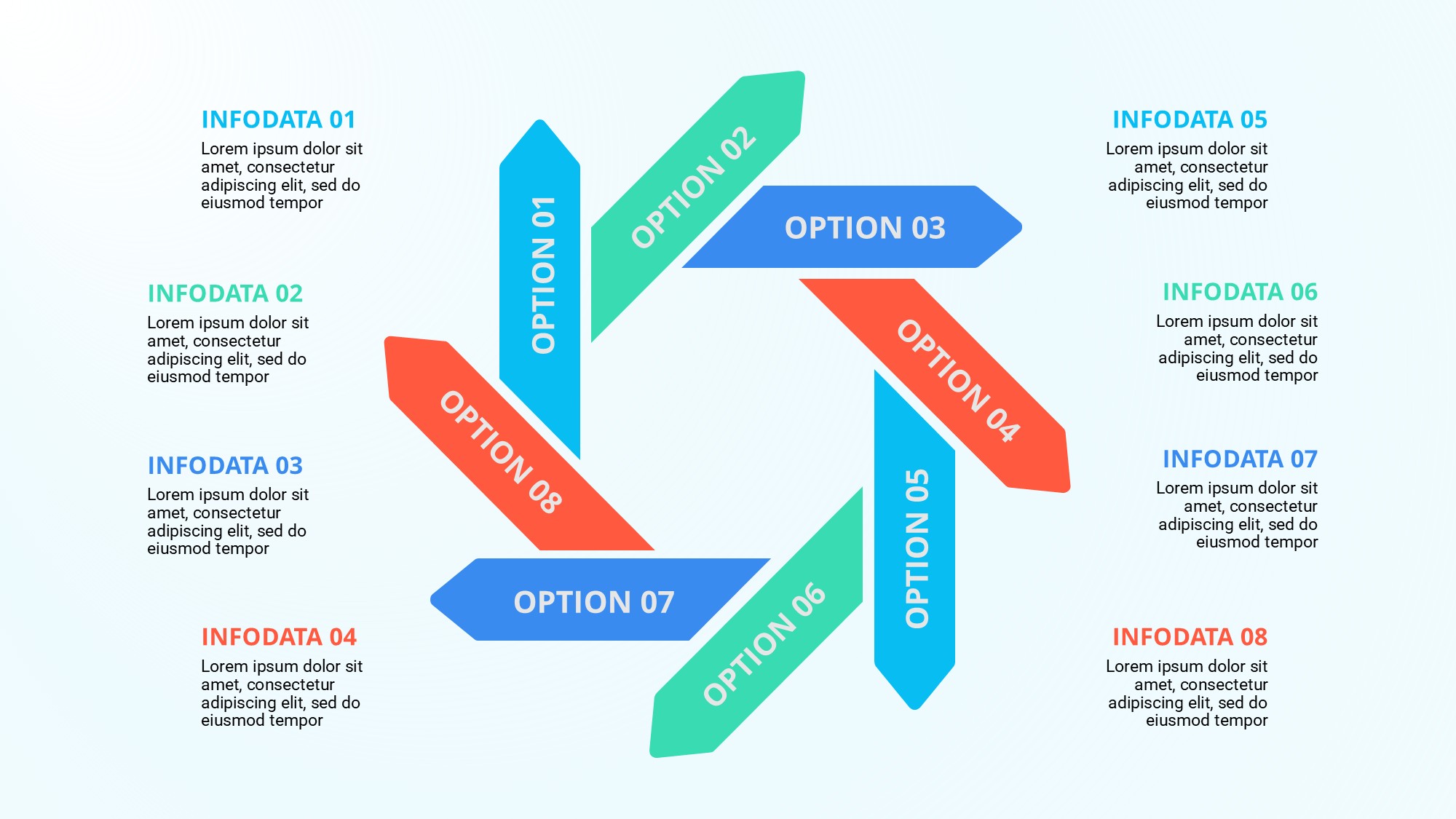 箭头信息图示PPT模板
