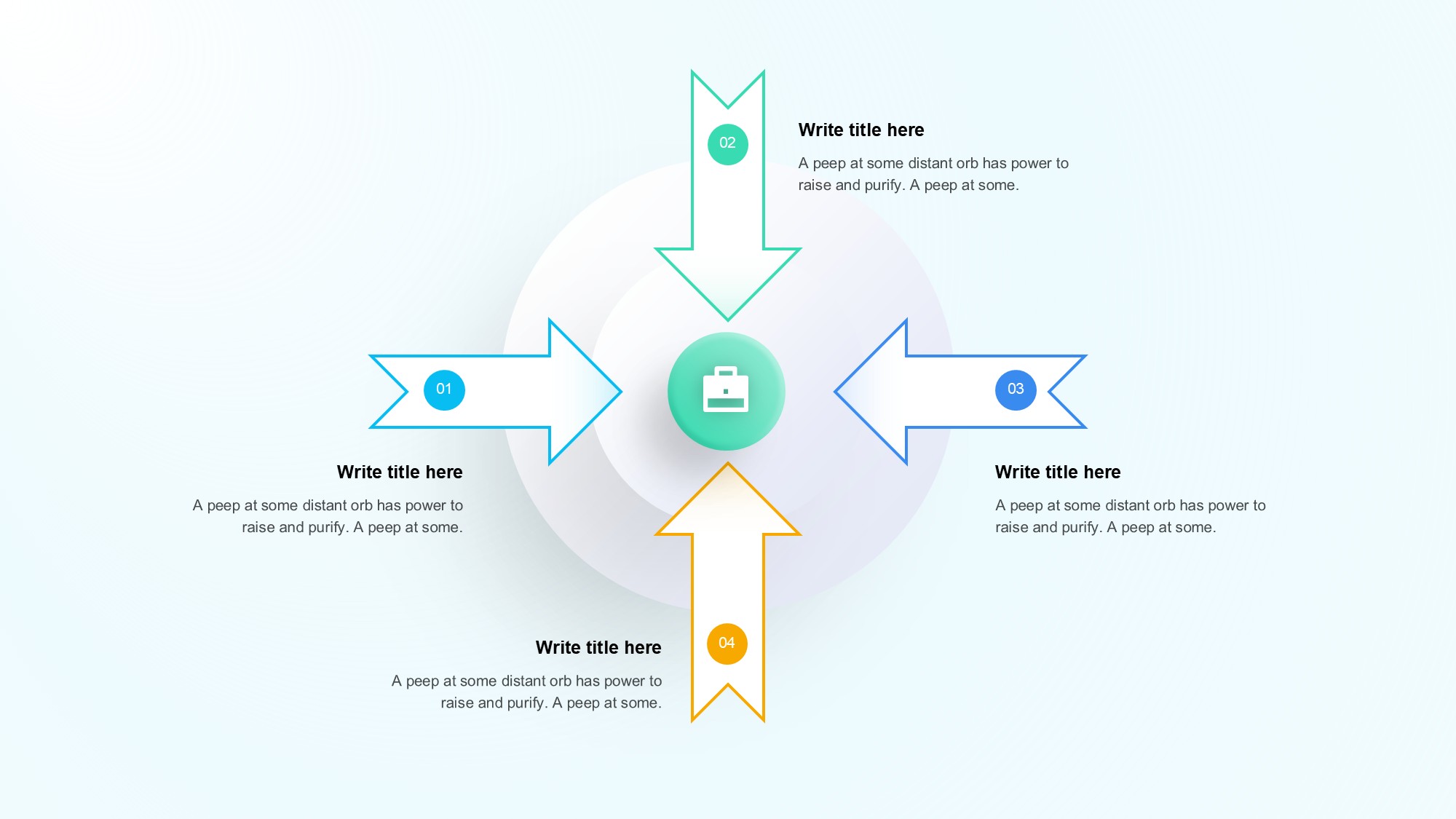 箭头信息图示PPT模板