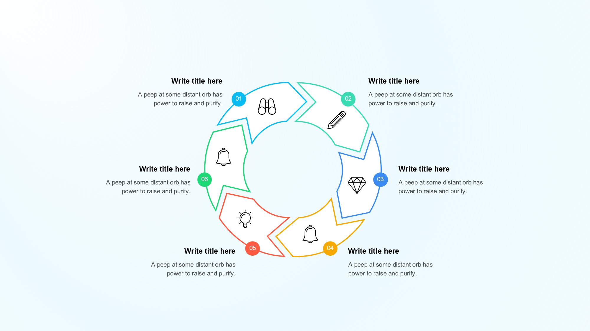 箭头信息图示PPT模板