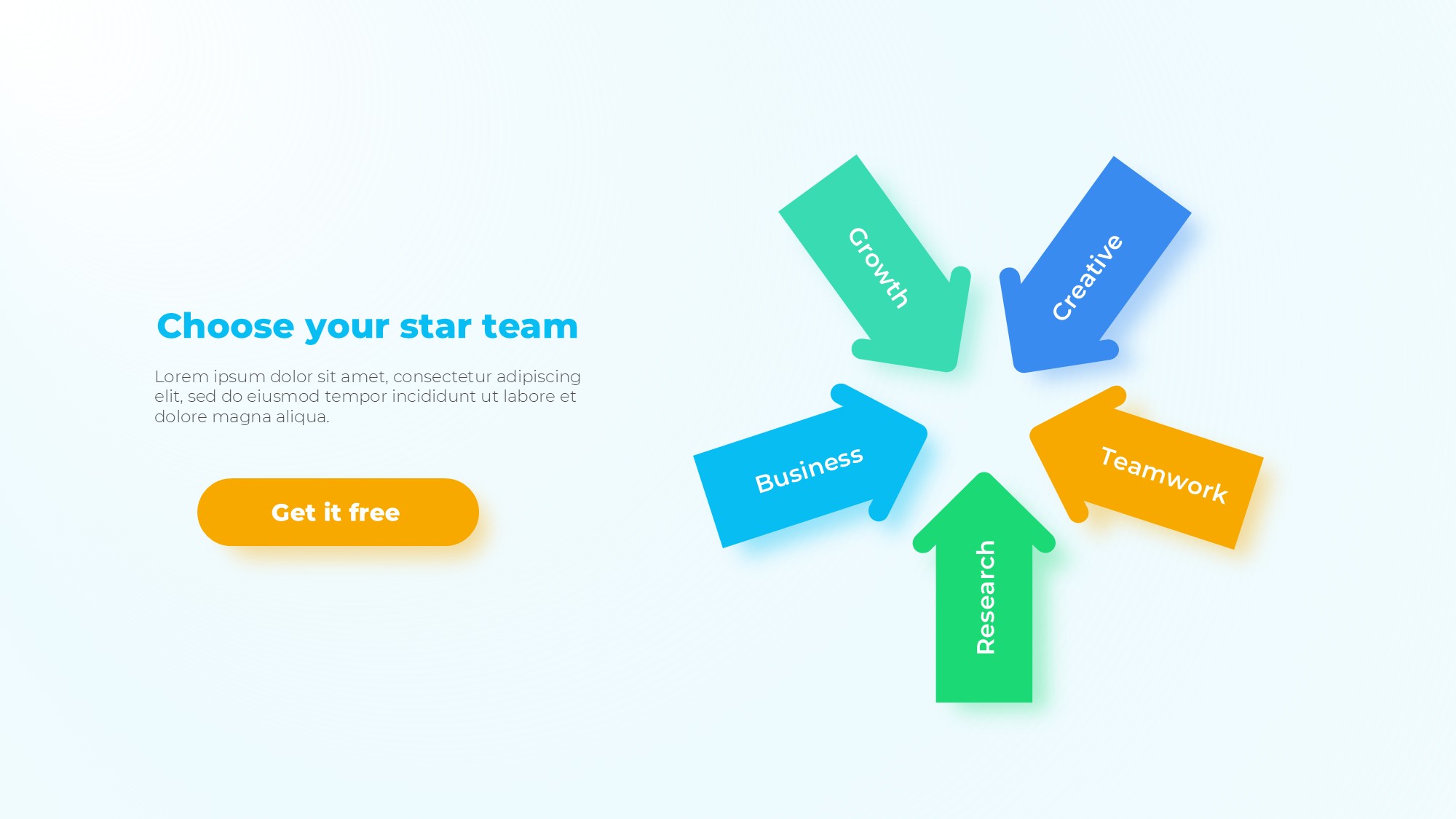 箭头信息图示PPT模板